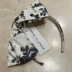 NWT Janie and Jack FLORAL TOILE BOW HEADBAND